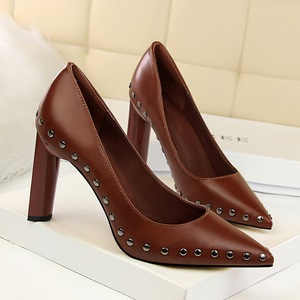 122-2 the European and American wind sexy rock club high heels for women's shoes with thick with metal with shallow