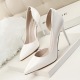 638-5 han edition fashion contracted with patent leather high heel shallow mouth pointed hollow out sexy show thin high-heeled shoes
