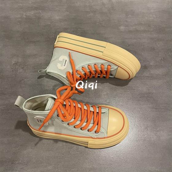 Qiqi Master Shoes for Women 2023 Summer Dopamine Wear High-Top Canvas Shoes The Womendox Decone Dversatile Board Shoes Qiqi Master Shoes for Women 2023 Summer Dopamine Wear High-Top Canvas Shoes The Womendox Decone Dversatile Board Shoes