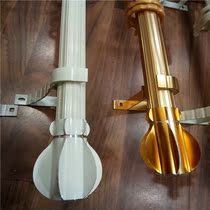 Curtain rod thickened silent aluminum alloy Roman rod Single rod double rod send bracket Decorative head accessories Roman rod