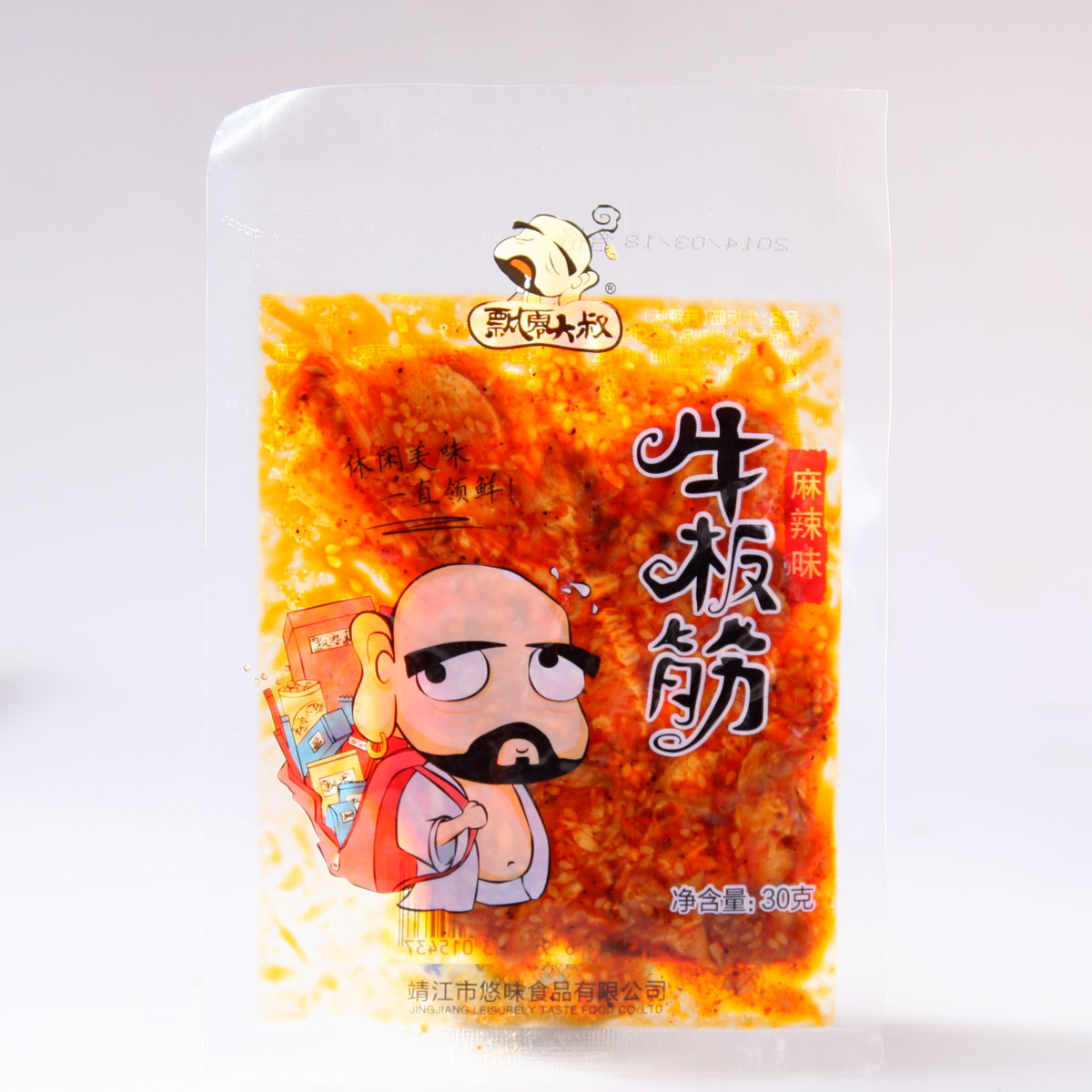 飘零大叔麻辣牛板筋30g*10辣条小包装牛筋牛肉干四川特产零食小吃产品展示图3