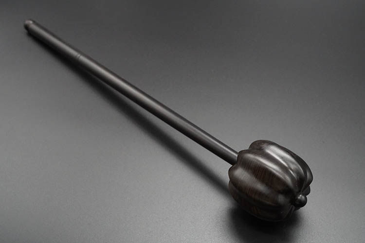 紫光檀乌木南瓜头造型按摩捶敲背锤保健锤沉水黑檀天然实木红木槌