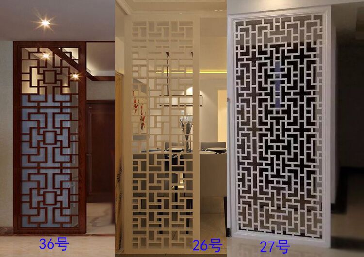 Modern Living Room Hollow Partition Carved Wall Porch Ceiling