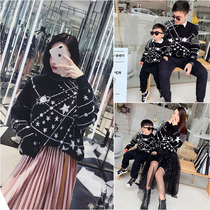 Winter parent-child outfit autumn 2020 new trend a family of three and four mother and daughter mother and son foreign style fashion Korean sweater
