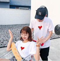 2021 spring and summer new parent-child t-shirt a family of three love printing childrens short-sleeved top family outfit