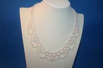 Old natural handmade string seed pearl necklace