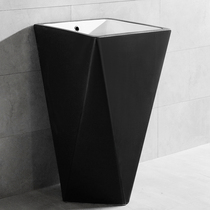 Simple personality column basin ceramic toilet vertical large washbasin balcony integrated floor-to-ceiling wash basin square