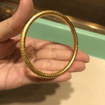 Everyones altar ancient method round strip heart heart Channel ancient method Golden gold bracelet ancient method solid bracelet foot Gold 999