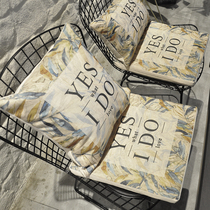 American Cotton Hemp Cloth Art Cushion Chair Cushion Chair Cushion Thickened Seat Cushion Office Computer Chair Student Stool Mat