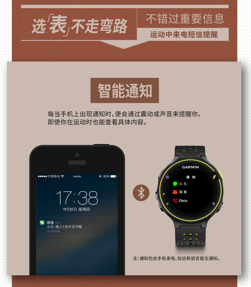 garmin佳明forerunner235 lite心率智能跑步gps多功能运动手表