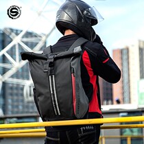 Starry Knight motorcycle backpack riding bag racing car bag LED flashing light backpack multifunctional backpack