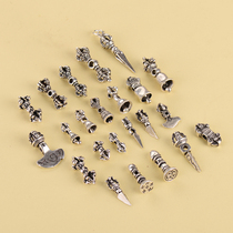 Vajra Sterling silver drop magic pestle pendant knife Buddha beads Bracelet Accessories Bodhi accessories Star moon Bodhi back cloud