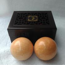 Solid Rice Yellow Jade Handball Health Massage Ball Aged Fitness Ball old mans hand turned hand to play ball and hold the play ball