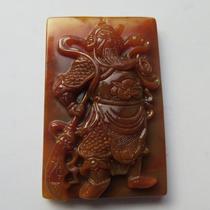 Natural Yunnan Huanglong Yuguan Gong brand Old pit material Huanglong Yuguan Gong Pendant Males Yupei sending the hanging rope