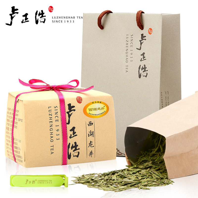 卢正浩茶叶绿茶明前特级AA西湖龙井茶传统包250g春茶2016龙井新茶产品展示图3