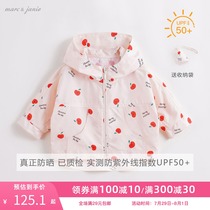 (Real UV protection)Mark Jenny girl childrens sunscreen clothing Baby baby sunscreen clothing 212316