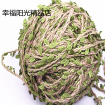 Green planting wall simulation leaf rope hemp rope decoration interior background flower wall forest vine wall hanging plastic balcony