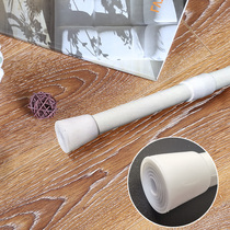 Punch-free clothes rod telescopic rod balcony cool drying Rod stainless steel curtain rod support Rod shower curtain rod drying rack