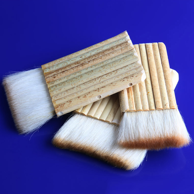 羊毛排笔刷加厚羊毛底纹刷书画装裱材料排笔刷浆糊刷竹管排笔刷子