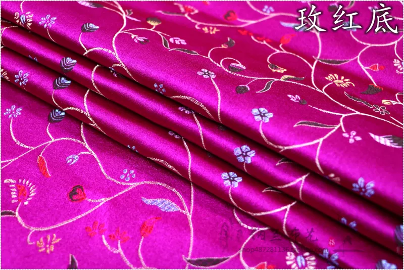 Gấm satin Vải hoa ớt Trang phục Hanfu COS sườn xám lụa satin vải quần áo thủ công phong cách Trung Quốc - Vải vải tự làm