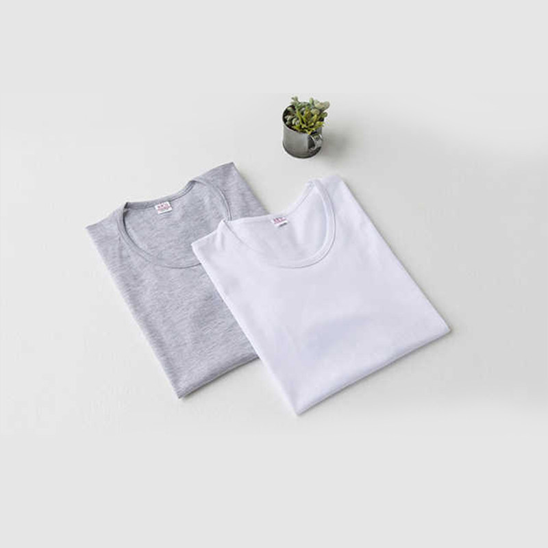 至吉牌全棉中老年汗衫纯棉圆领t恤短袖汗衫文化衫 老头衫