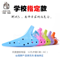 Send flute set graphic score school designated Fengya 12 twelve-hole Alto AC tone plastic resin anti-drop beginner Oto Carina