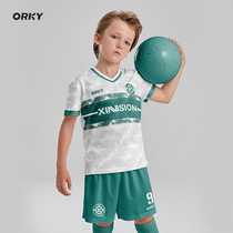 ORKY Vokai childrens football suit mens customized primary school Jersey Training Competition short sleeve kindergarten team uniform