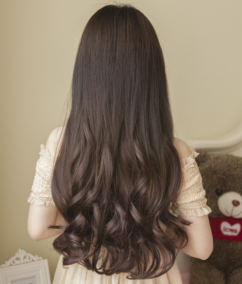 假发一片式假发片卷发片女发片卷发接发片大波浪女士长卷发接发