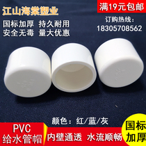 PVC water supply pipe cap Water supply pipe plug cap stuffy head 20 25 32 40 50 63 75 Plug white blue gray