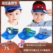 Childrens visor South Korea anti-UV transparent empty top hat male and female students Children no top hat adjustable summer