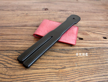 Pocket Tawse Scottish Belt SP Leather Hand Clap Spanking Whip Leather Clap Pure Black(within a week)