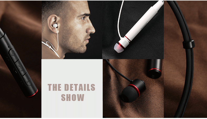 remax/睿量 rb-s6 悟空极轻 颈戴式 运动无线蓝牙耳机磁吸收纳