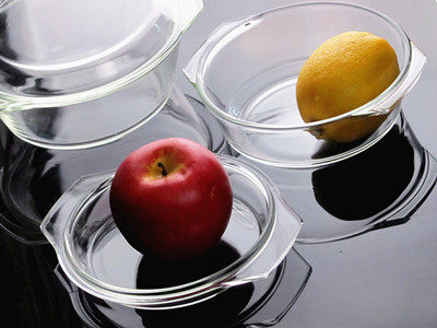 力诺正品高硼硅耐热玻璃碗带盖 微波炉烤箱用玻璃餐具 包邮