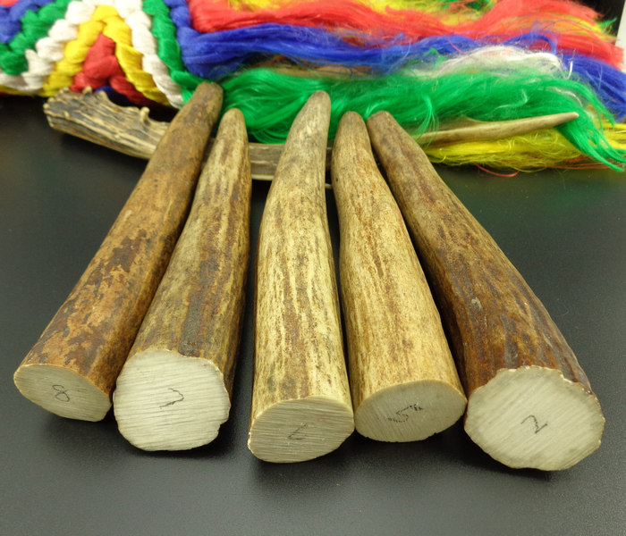 天然实心罕鹿角驼鹿角 条形料段料 diy佛珠佛头雕刻吊坠原材料