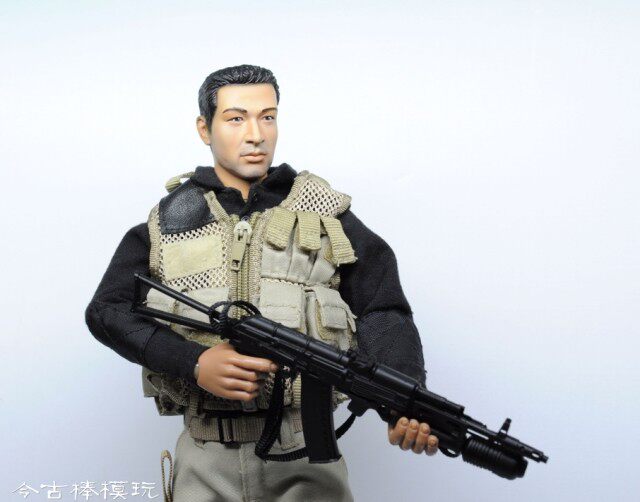 正品威龙1:6兵人军事模型特种部队仿真ak74gp25榴弹发射器枪特价