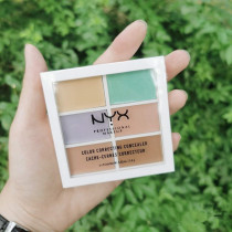 American NYX six-color 6-color concealer disc concealer cream shadow repair dark circles Red bloodshot acne spots modify skin tone