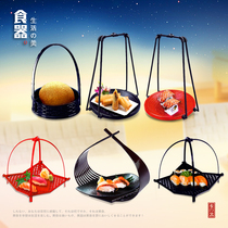 Japanese fried basket Creative tempura holder Portable pastry heart snack fries basket Dry ice atmosphere mood dish tableware