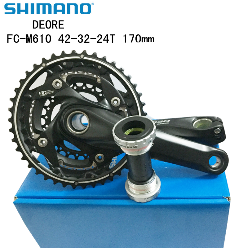 禧玛诺deore牙盘,禧玛诺deore 禧玛诺shimano盒装行货正品牙盘deore m610 42-32-24t170mm含中轴_不