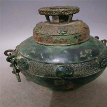 Imitation ancient handicraft workmanship exquisite Bauer Waterloo Waterloo Bronze Ware Practicing Calligraphy and Swaying Pieces National Wind Prop Movie