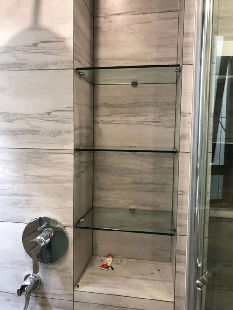 钢化玻璃隔板浴室玻璃置物架酒柜玻璃隔板橱柜玻璃层板