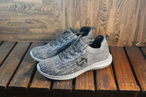 Foreign aid export European knitted sports shoes large size running shoes ultra light breathable memory insole mens shoes