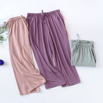 Summer Woman Modale Sleeping pants 7 Pants Slim Fit Large Size Air Conditioning Pants Comfort Sleeping Pants Mosquito Repellent Home Pants