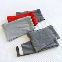 Derong hot mens pants no trace warm pants mens autumn and winter plus velvet thin long johns cotton wool pants bottoming threading