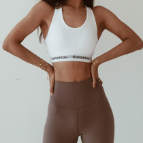 Minimalist base section European and American threads Seamless Wide Side Letter Sports Fitness Yoga Vest Underwear Bra No Steel Ring