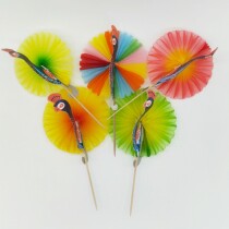 ktv bar disposable flag toothpick Fruit signature goldfish signature Peacock signature Juice cocktail decoration flower signature