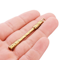 Brass golden cudgel keychain Dinghai god needle keychain Personalized car keychain small hanging buckle Monkey small arms