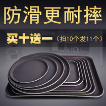 Steel Anti Slip Tray Cups Trays Hotel Bar Plastic Spread Dish Rectangular Trays Resistant Chinese Tea Water Trays
