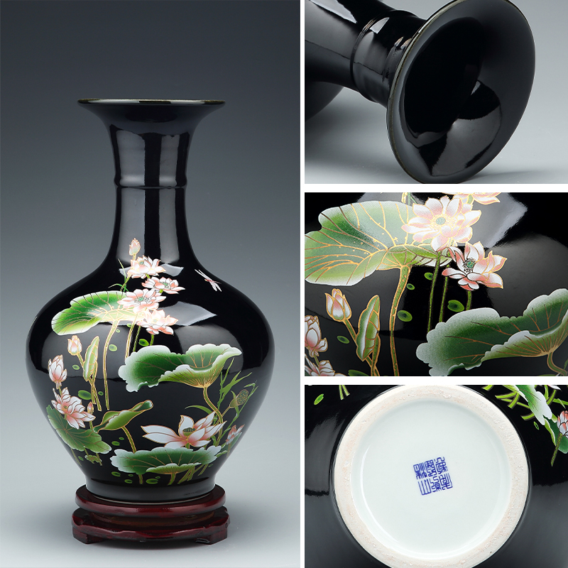 Jingdezhen ceramics vase furnishing articles sitting room of Chinese style household flower arrangement of TV ark, wine decoration decoration