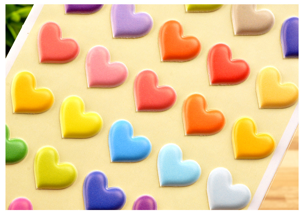 星星五角星立体桃心儿童玩具爱心3d泡泡贴画广东省幼儿园无小贴纸