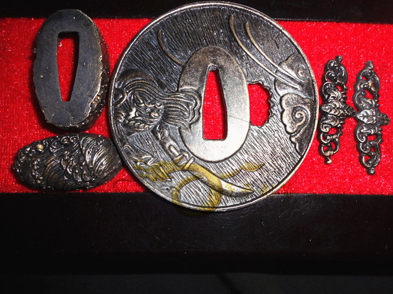 新款仿古铜装具龙泉宝剑精品铜刀镡/装具配件套装款未开刃